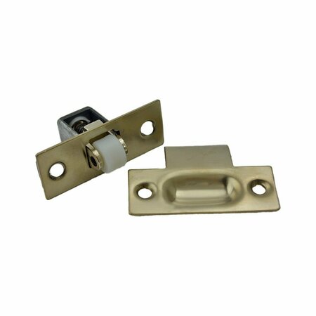 IVES COMMERCIAL Solid Brass Adjustable Roller Catch with T Strike Satin Nickel Finish 336B15